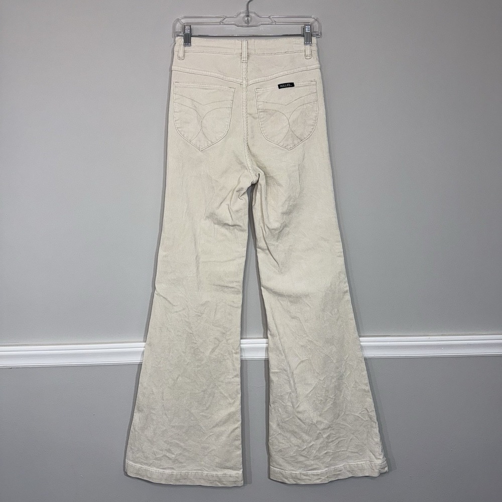 Rolla's East Coast Flare Jean Vanilla Corduroy High-Rise US Sz 28 AU 10 Boho 90s - Picture 15 of 15